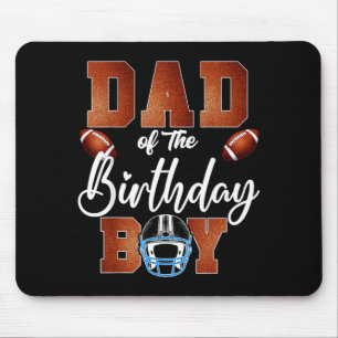 Tapis De Souris Papa du garçon d'anniversaire fête de football fam
