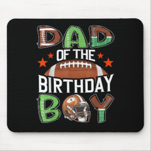 Tapis De Souris Papa du garçon qui fête son anniversaire Football