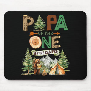Tapis De Souris Papa du joyeux campeur 1er anniversaire camping