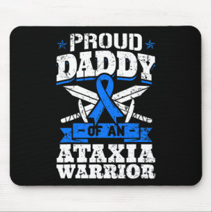 Tapis De Souris Papa D'Une Ataxia Guerrier Sensibilisation Ruban D