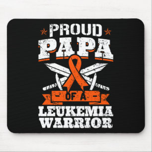 Tapis De Souris Papa Fière D'Une Leucémie Guerrier Papa Sensibilis