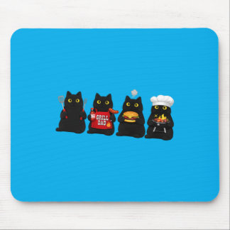 Tapis De Souris Papa Grill Cats Barbecue Barbecue Drôle Famille Ch