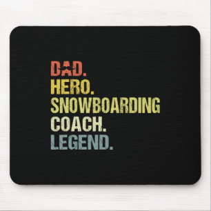 Tapis De Souris Papa Hero Entraîneur de snowboard Funky Snowboard 