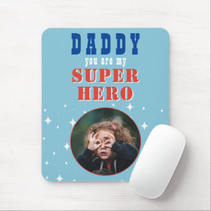 Tapis De Souris Papa ma Superhero Fête des pères photo amusante