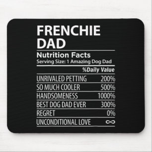 Tapis De Souris Papa Nutrition Fun Français Chien Propriétaire Fun