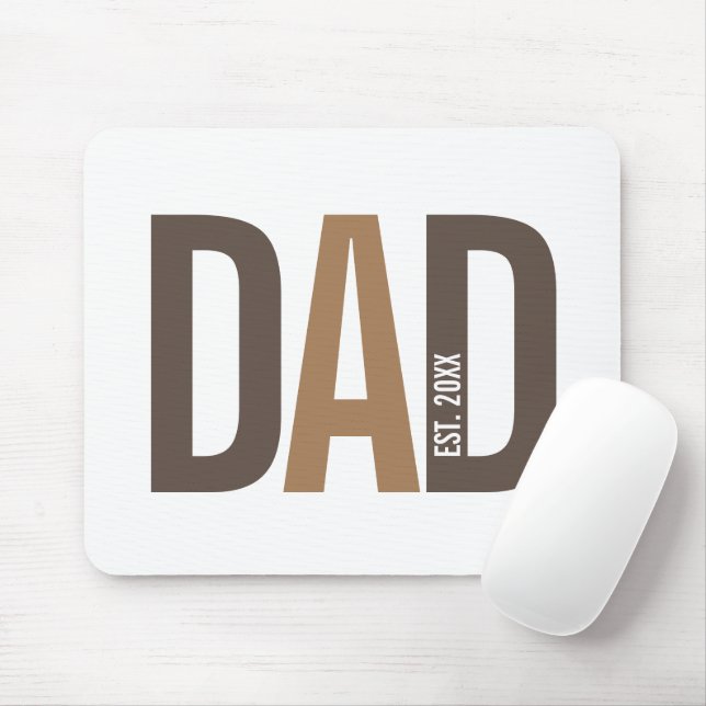 Tapis De Souris Papa personnalisé Brown moderne établi (Avec souris)