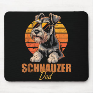 Tapis De Souris Papa schnauzer miniature rétro drôle chien vintage