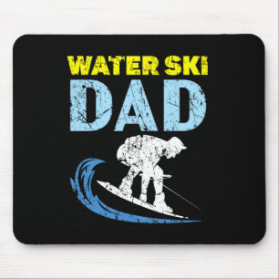 Tapis De Souris Papa ski nautique Ski nautique Meilleur papa Fête 