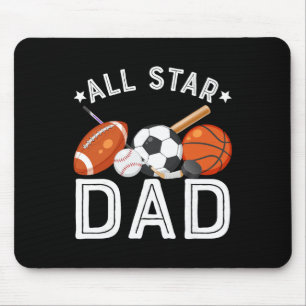 Tapis De Souris Papa Superstar du garçon fêté Sketll Football