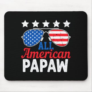 Tapis De Souris Papaw Américain Rétro 4 Juillet Patriotique