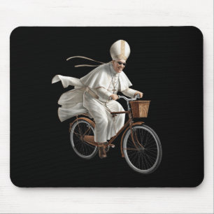 Tapis De Souris Pape à vélo bicyclette Église catholique Bible Écr