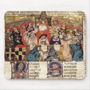 Tapis De Souris Pape Boniface VIII présidant au-dessus d'a