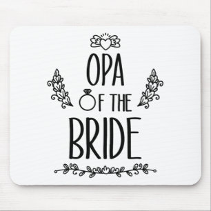 Tapis De Souris Papi de la mariée, famille de la fête de mariage 