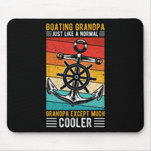 Tapis De Souris Papi en bateau comme un grand-père normal en batea