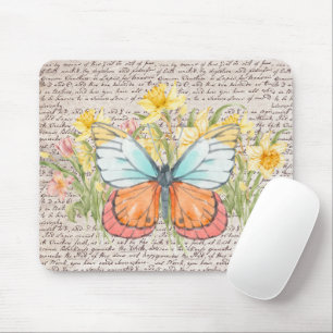 Tapis De Souris Papier kraft moderne et tendance, fond botanique