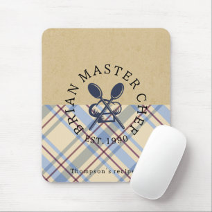 Tapis De Souris Papier kraft rustique personnalisé et ferme tartan