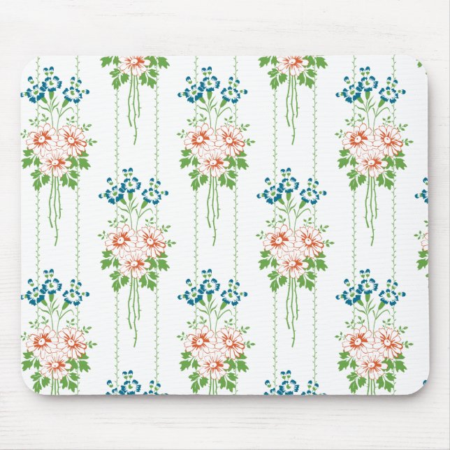 Tapis De Souris Papier peint baroque Bouquet de fleurs... (Devant)