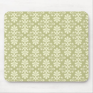 Tapis De Souris Papier peint floral de damassé