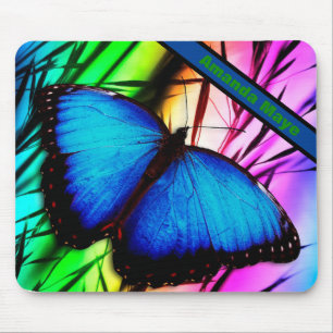 Tapis De Souris Papillon bleu Morpho