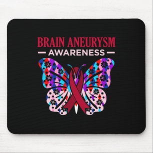 Tapis De Souris Papillon Cerveau Aneurysme Mois de sensibilisation
