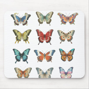 Tapis de souris papillon coloré pour la maison et