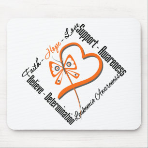 Tapis De Souris Papillon d'amour d'espoir de foi de leucémie