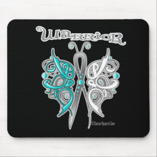 Tapis De Souris Papillon de Celtic de guerrier de cancer du col de