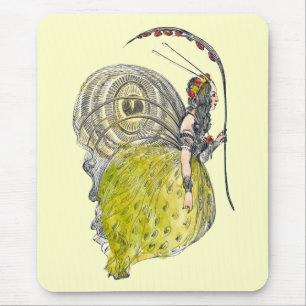 Tapis De Souris Papillon de fantaisie mignon vintage et fée avec d