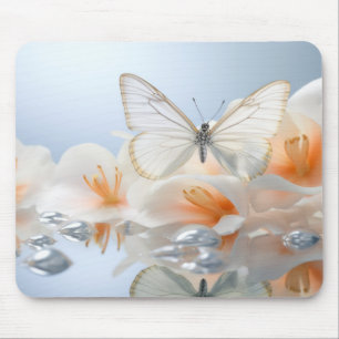 Tapis De Souris Papillon Fleur Nature Serene Tranquille