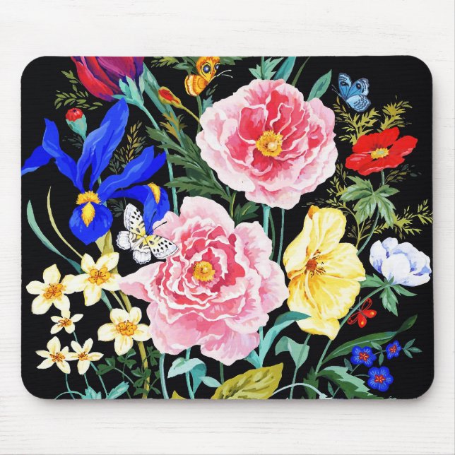 Tapis De Souris Papillon floral (Devant)