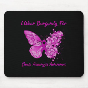 Tapis De Souris Papillon Je Porte Bordeaux Pour Sensibilisation à