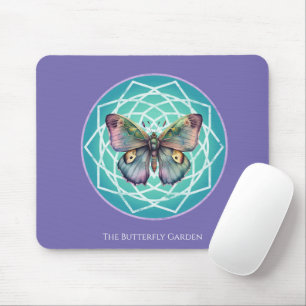 Tapis De Souris Papillon Pourpre Indigo Mystique Mandala Turquoise