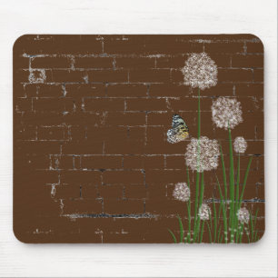 Tapis De Souris Papillon sur fleur sauvage de bouffée