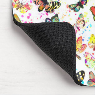 Tapis De Souris Papillons à l'aquarelle mignons et tendance