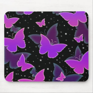 Tapis De Souris Papillons cosmiques en violet