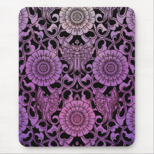 TAPIS DE SOURIS PAPILLONS DE NOUVEAU : VOL FUCHSIA