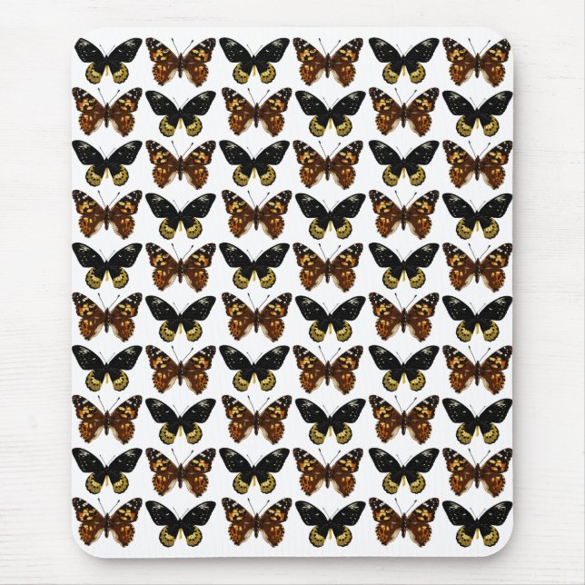 Tapis De Souris Papillons en noir et marron (Devant)