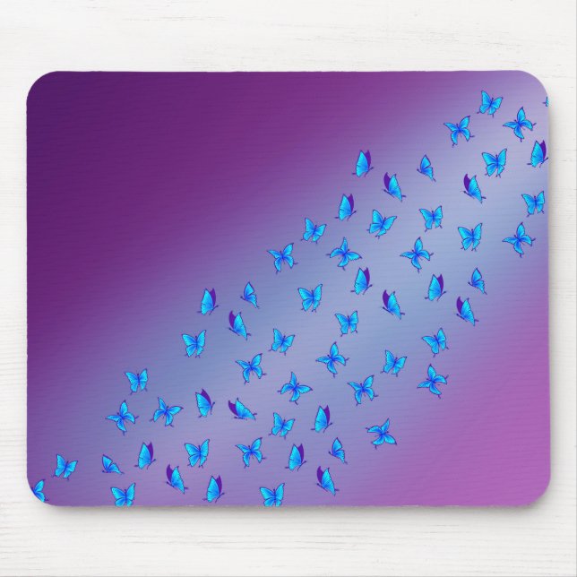 Tapis De Souris Papillons enchantés Mat de souris violet (Devant)