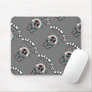 Tapis De Souris Papillons et champignons Rêve Big positif inspo