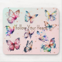 Papillons et Coeurs colorés