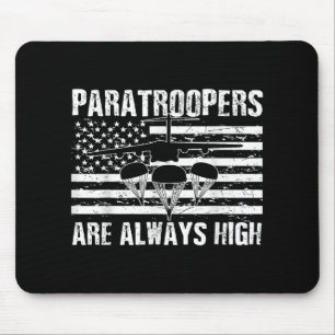 Tapis De Souris Parachutiste américain Drapeau US Soldat de l'armé