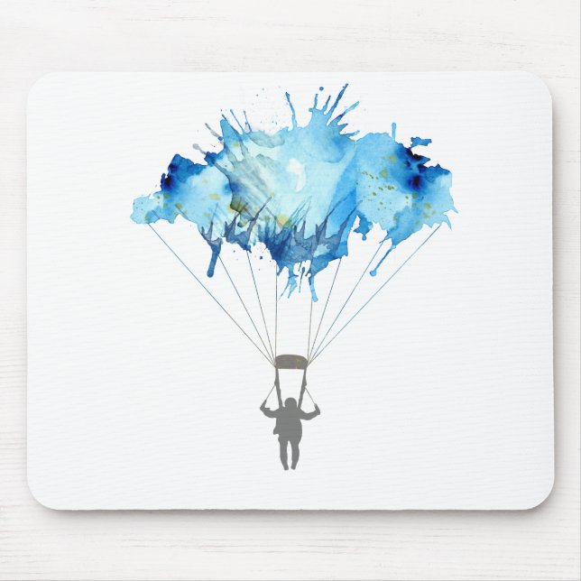 Tapis De Souris Parachutiste, parachute. Sport de parachutisme. (Devant)