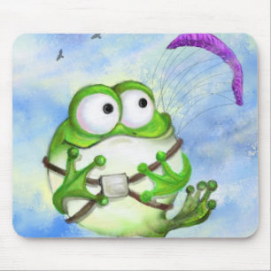 Tapis De Souris Parapente de grenouille amusante - Dessin de dessi