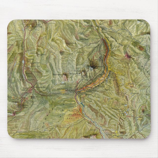 Tapis De Souris Parc national de Yellowstone 2 (Devant)