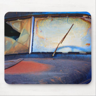 Tapis De Souris Pare-brise d'un vieux camion rouillé