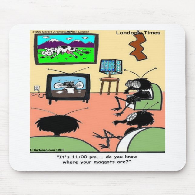 Tapis De Souris Parents insectes drôle dessin animé (Devant)