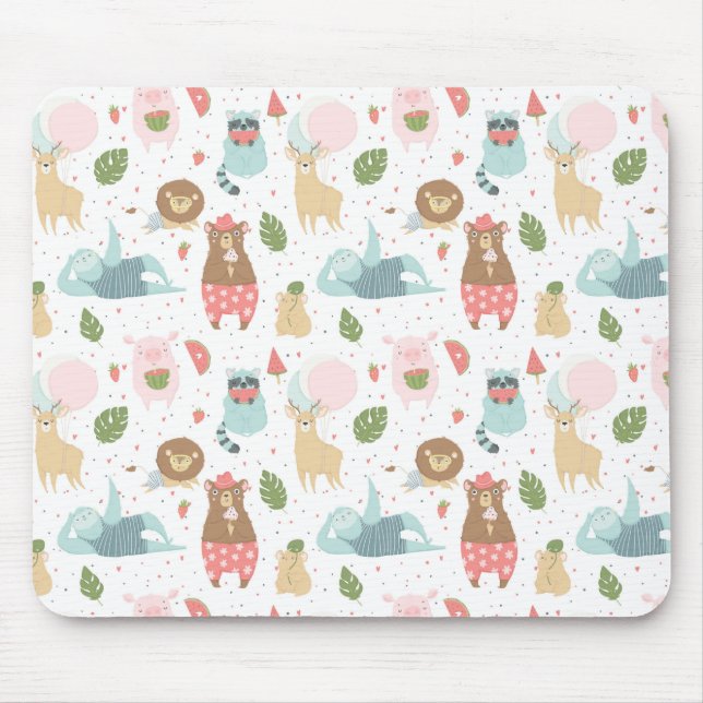 Tapis De Souris Paresse et motif d'amis (Devant)
