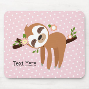 Tapis De Souris paresse, paresse mignonne, illustration animale