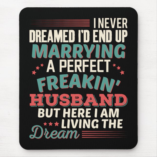 Tapis De Souris Parfait mari franchement sarcastique humour femme  (Devant)