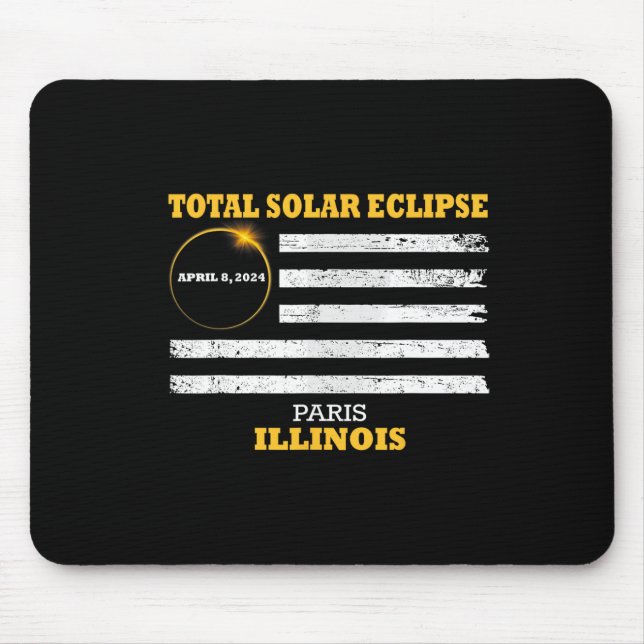 Tapis De Souris Paris 2024 Solar Eclipse 2024 040824 Eclipse (Devant)
